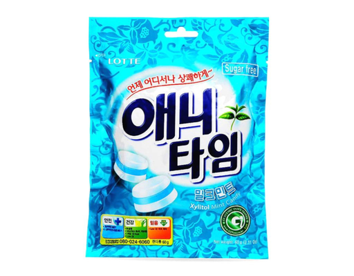 Kẹo Ngậm Không Đường Hương Bạc Hà Anytime Bluemarrine 60g Lotte ảnh 3