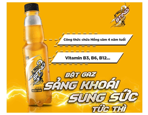Nước Tăng Lực Chứa Nhân Sâm 330ml Sting ảnh 2