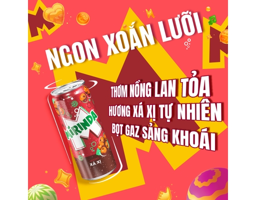 Nước Giải Khát Hương Xá Xị Lon 320ml Mirinda ảnh 4