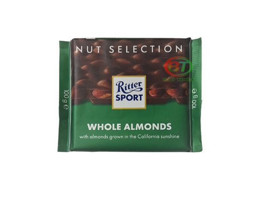 Socola Sữa Hạnh Nhân Không Nhân Thanh 100g Ritter Sport ảnh 0