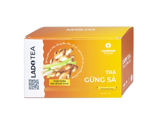 Trà Gừng Sả Túi Lọc 20 x 2g Ladophar ảnh 0