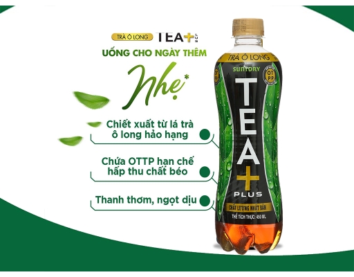 Lốc 6 Trà Olong Chai 455/450ml Tea Plus ảnh 2