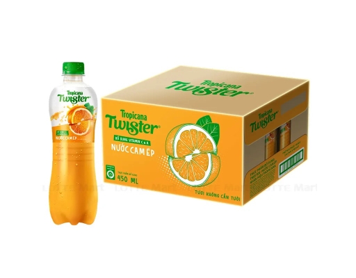 Thùng 24 Chai Nước Cam Ép 450/455ml Twister ảnh 1