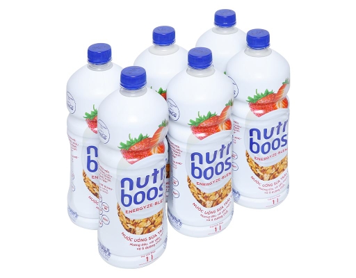 Thùng 12 Chai Sữa Trái Cây Nutriboost Hương Dâu 1L Nutriboost ảnh 0