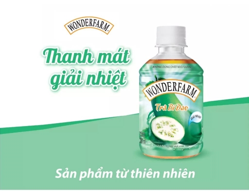 Thùng 24 Chai Trà Bí Đao Chai Pet 280ml Wonderfarm ảnh 4