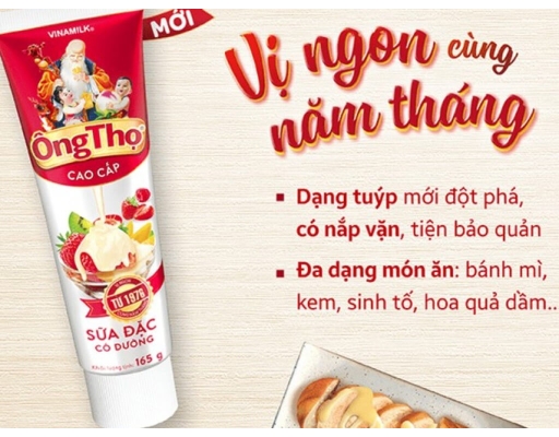 Sữa Đặc Có Đường Ông Thọ Đỏ Tuýp 165g Vinamilk ảnh 2
