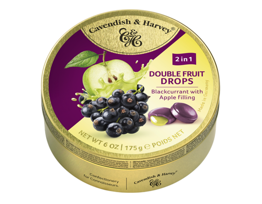 Kẹo Lý Chua Đen Nhân Táo Duo Blackcurrant Fill Apple 175g C&H ảnh 0