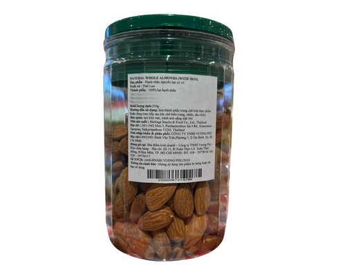 Hạnh Nhân Nguyên Hạt Có Vỏ 250g Heritage ảnh 1