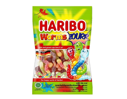 Kẹo Dẻo Worms Zourr 80g Haribo ảnh 0