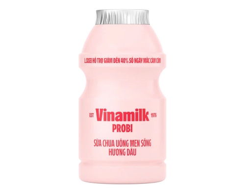 Lốc 5 Hộp Sữa Chua Uống Men Sống Probi Vị Dâu 65ml Vinamilk ảnh 2