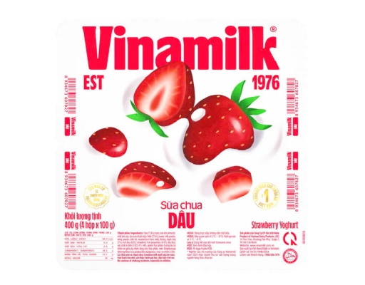 Lốc 4 Hộp Sữa Chua Ăn Vị Dâu 100g Vinamilk ảnh 0
