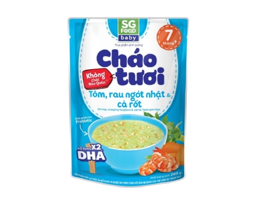 Cháo Tươi Baby Tôm Rau Ngót Nhật Cà Rốt 240g Sài Gòn Food ảnh 0