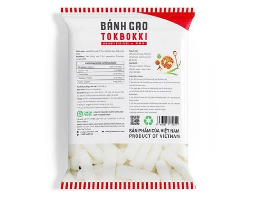 Bánh Gạo Topokki Dạng Thỏi geen Foods 1kg