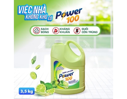 Nước Lau Sàn Hương Chanh Sả 3.5kg Power100 ảnh 3