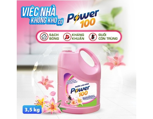 Nước Lau Sàn Hương Hoa Thiên Nhiên 3.8kg Power100 ảnh 2