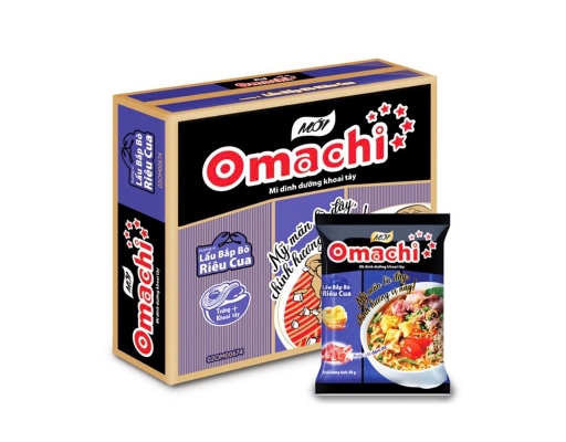 Thùng 30 Gói Mì Omachi Lẩu Bắp Bò Riêu Cua 80g - 09588448 Omachi ảnh 0