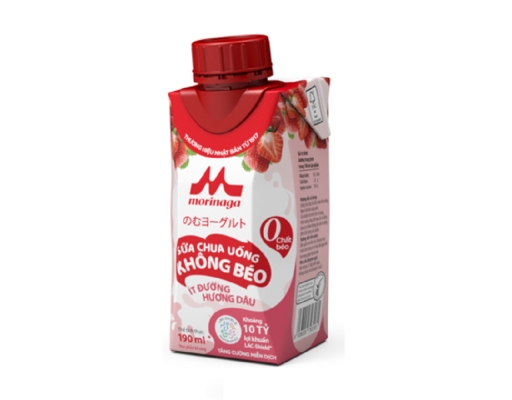Sữa Chua Không Béo Ít Đường Hương Dâu 190ml Morinaga ảnh 0