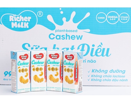 Sữa Hạt Điều Không Đường - 4 Hộp x 180ml Richer ảnh 1