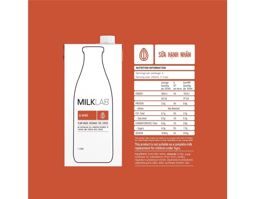 Sữa Hạnh Nhân Milklab Hộp 1L Milklab ảnh 4