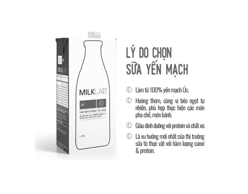 Sữa Yến Mạch Milklab Hộp 1L Milklab ảnh 2