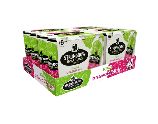 Thùng 24 Lon Nước Táo Lên Men Vị Kiwi Thanh Long 320ml Strongbow ảnh 0