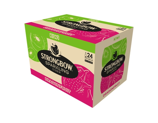 Thùng 24 Chai Nước Táo Lên Men Vị Kiwi Thanh Long 330ml Strongbow ảnh 0