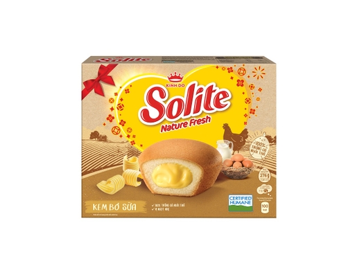Bánh Bông Lan Kem Vị Bơ Sữa 276g Solite ảnh 0