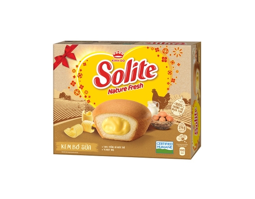 Bánh Bông Lan Kem Vị Bơ Sữa 276g Solite ảnh 1