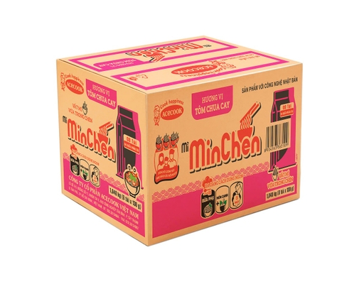 Thùng 8 Lốc Mì Minchen Vị Tôm Chua Cay Lốc 130G - 10213865 Acecook ảnh 0