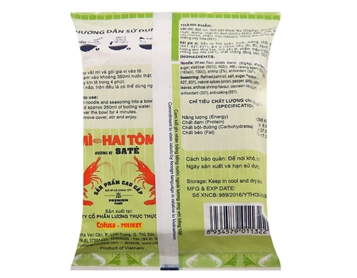 Thùng 30 Gói Mì Miliket Hai Tôm Vị Sate Gói 75G - 01928877 Miliket ảnh 3