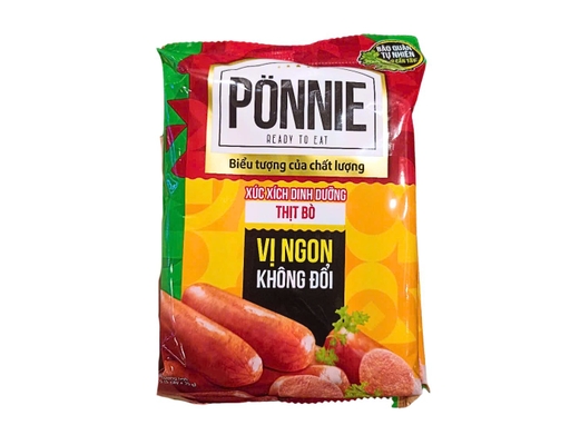 Xúc Xích Tiệt Trùng Ponnie Bò 5 x 35g Ponnie ảnh 0