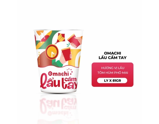 Mì Trộn Lẩu Cầm Tay Omachi Tôm Hùm Phô Mai Ly 81G Omachi ảnh 1