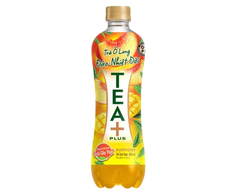 Trà Olong Đào Trái Cây Nhiệt Đới 450ml Tea Plus ảnh 0