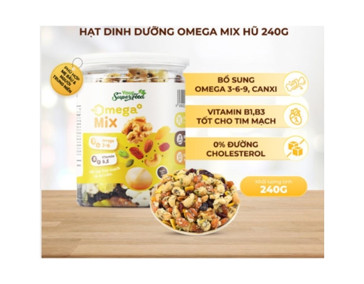 Hạt Omega Mix Your Hũ 240g Superfood ảnh 1