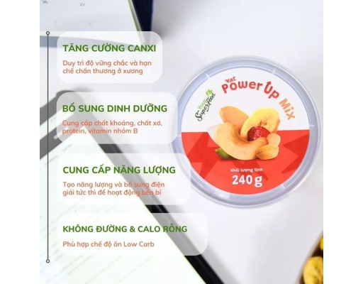 Hạt Power Up Mix Your Hũ 240g Superfood ảnh 5