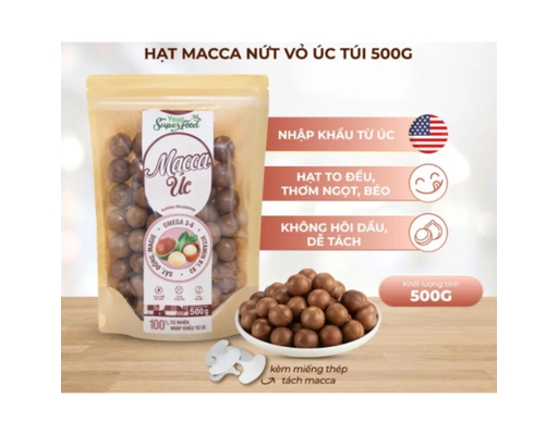 Hạt Macca Nứt Vỏ Úc Túi Your 500g Superfood ảnh 1