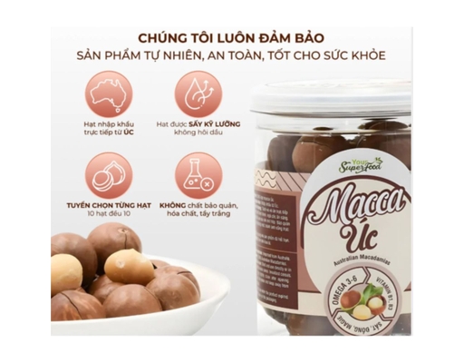 Hạt Macca Nứt Vỏ Úc Túi Your 500g Superfood ảnh 2