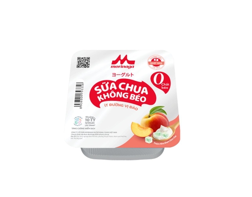 Lốc 4 Hộp Sữa Chua Không Béo Ít Đường Vị Đào 100g Morinaga ảnh 3