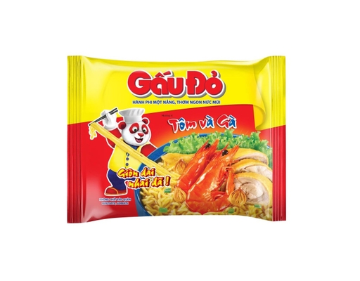 Mì Tôm Gà Hành Phi Gấu Đỏ Gói 64G Gấu Đỏ ảnh 0