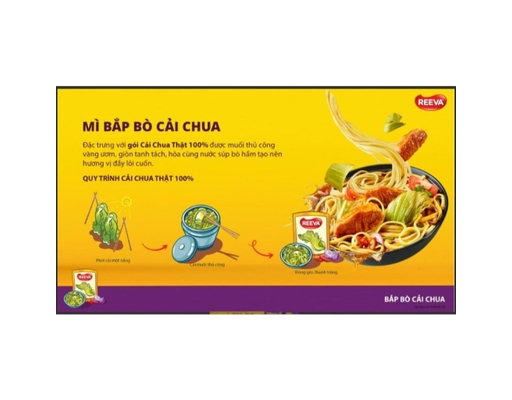 Thùng 30 Gói Mì Reeva Fresh Vị Bắp Bò Cải Chua Gói 85g Reeva ảnh 2