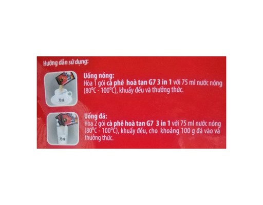 Cà Phê G7 3in1 50 x 16g Stick Trung Nguyên ảnh 5
