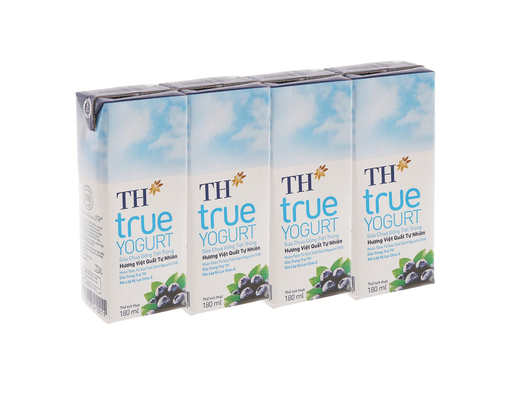 Lốc 4 Hộp Sữa Chua Uống Tiệt Trùng Hương Việt Quất - 4 x 180ml TH True Yogurt ảnh 1