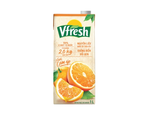 Nước Cam Ép 100% Vị Ngọt Tự Nhiên 1L V-Fresh ảnh 1