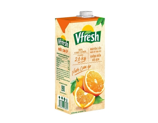 Nước Cam Ép 100% Vị Ngọt Tự Nhiên 1L V-Fresh ảnh 2