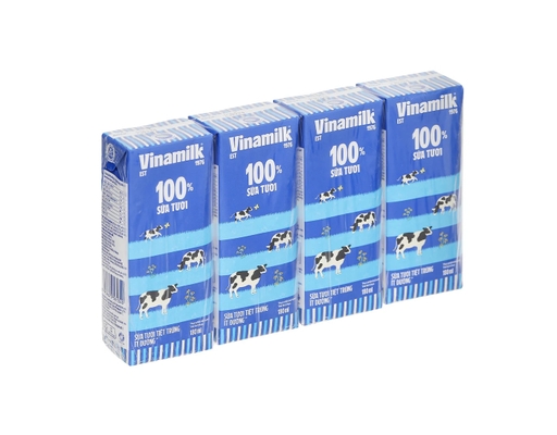 Lốc 4 Hộp Sữa Tươi Tiệt Trùng Ít Đường Vinamilk 180ml Vinamilk ảnh 2