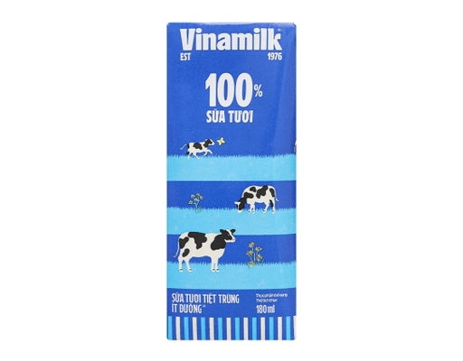 Lốc 4 Hộp Sữa Tươi Tiệt Trùng Ít Đường Vinamilk 180ml Vinamilk ảnh 3