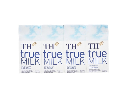 Lốc 4 Hộp Sữa Tươi Tiệt Trùng Có Đường TH True Milk 180ml TH True Milk ảnh 0