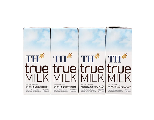Lốc 4 Hộp Sữa Tươi Tiệt Trùng Socola Th True Milk 180ml TH True Milk ảnh 0