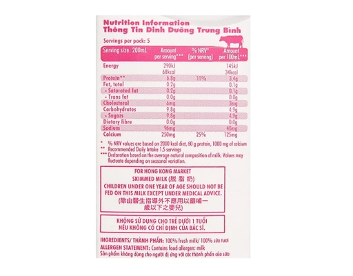 Sữa Tiệt Trùng Meadow Fresh Không Béo Hộp 1L Meadow Fresh ảnh 4