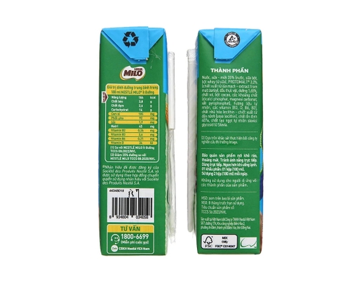 Lốc 4 Hộp Thức Uống Dinh Dưỡng Ít Đường 180ml Milo ảnh 2